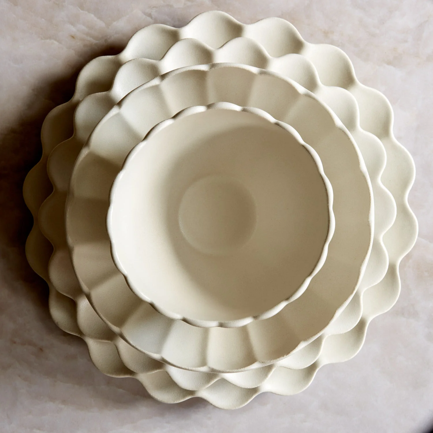 Dhalia Stoneware Dinner Plate, Set of 4 (White) - Image 4