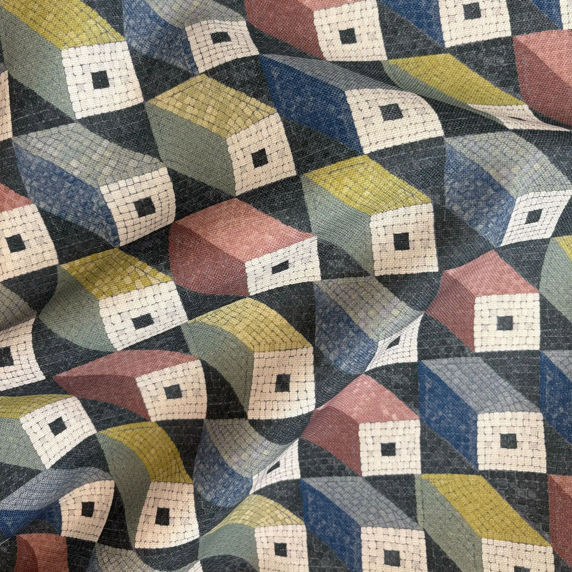 Outdoor Pillow - Mosaic Cubes - Image 2